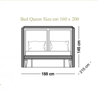 Кровать QS 160х200 Arredo Classic Adora Diamante