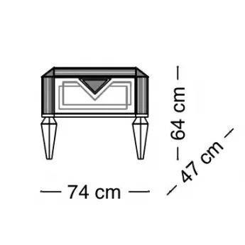 Тумба прикроватная Arredo Classic Adora Diamante