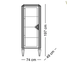 Витрина 1-дверная Arredo Classic Adora Diamante