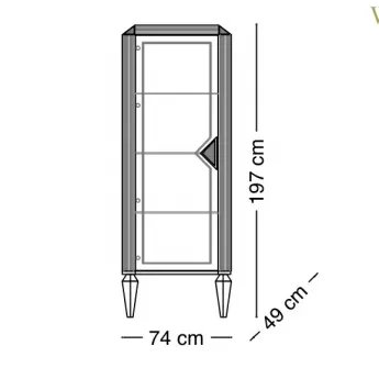 Витрина 1-дверная Arredo Classic Adora Diamante