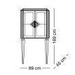 Витрина-бар 2-дверная Arredo Classic Adora Diamante двери стекло - Фото 5