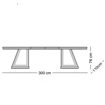 Стол обеденный 200/250/300х110 Arredo Classic Adora Diamante, раскладной
