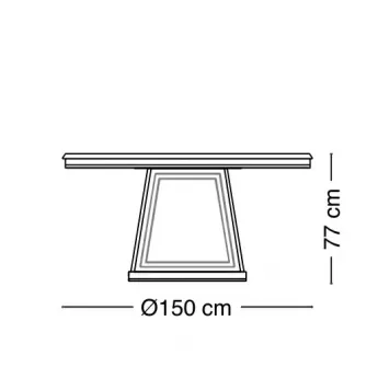 Стол обеденный круглый 150х70 Arredo Classic Adora Diamante