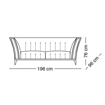 Диван 2 местный Arredo Classic Adora Diamante
