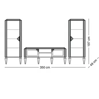 Композиция ТВ Arredo Classic Adora Diamante