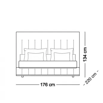 Кровать мягкая 160x200 Arredo Classic Adora Diamante