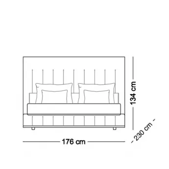 Кровать мягкая 200x200 Arredo Classic Adora Diamante