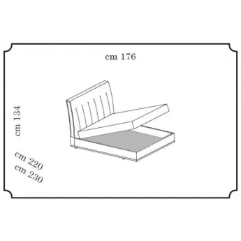 Кровать мягкая 160x200 Arredo Classic Adora Diamante, с контейнером