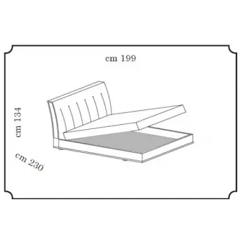Кровать мягкая 180x200 Arredo Classic Adora Diamante, с контейнером