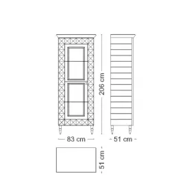 Витрина 1-дверная Arredo Classic Adora Sipario