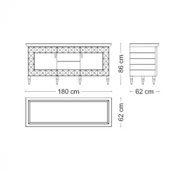 Тумба ТВ Arredo Classic Adora Sipario