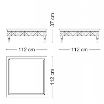 Стол журнальный 112х112 Arredo Classic Adora Sipario