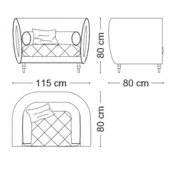Кресло Arredo Classic Adora Sipario