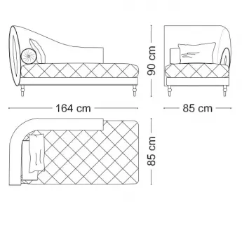Кушетка Arredo Classic Adora Sipario