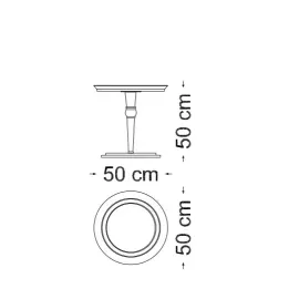 Столик  50 h50 Arredo Classic Adora Sipario, круглый
