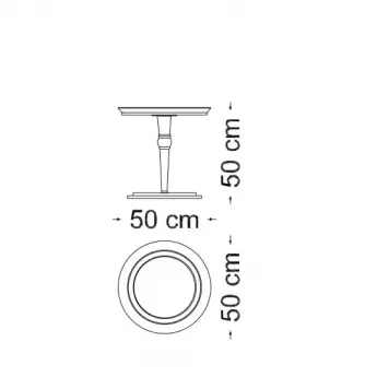 Столик  50 h50 Arredo Classic Adora Sipario, круглый