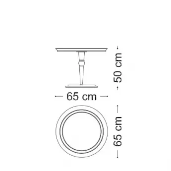 Столик  65 h50 Arredo Classic Adora Sipario, круглый