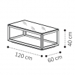 Столик кофейный 120х60 Camelgroup Elite Sabbia - Фото 2