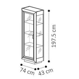 Витрина Camelgroup Modum Elite Sabbia, 1-дверная, 155VT2.02AV