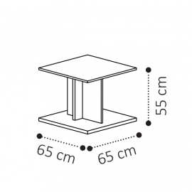 Столик угловой 65х65 Camelgroup Volare 159TAV.04NP