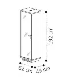 Витрина 1-дверная Camelgroup Volare 159VT1.01NP