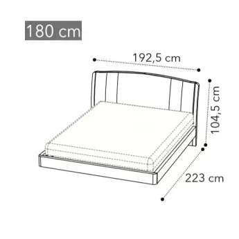 Кровать Trendy Camelgroup Maia Sabbia 180x200, экокожа NABUK COL.12