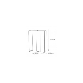 Шкаф 4-дверный Camelgroup Maia Sabbia 154AR4.01AV
