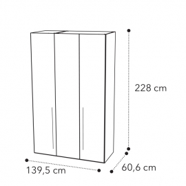 Шкаф 3-дверный Camelgroup Maia Sabbia 154AR3.01AV