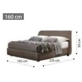 Кровать Kleo 160x200 Camelgroup, размеры