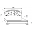 Кровать Palazzo Ducale Laccato Prama 180 см с мягким изголовьем без изножья 71BO35LT - Фото 2
