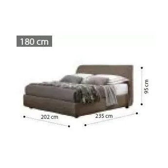 Кровать Kleo 180x200 Camelgroup, размеры