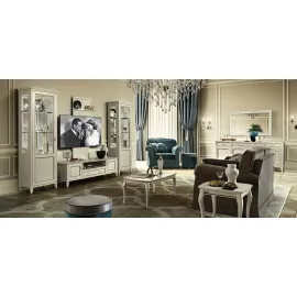 Панель настенная для ТВ со стеклянной полкой Camelgroup Giotto Bianco 161PPS.01BA