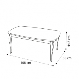 Столик кофейный 108x58 Camelgroup Giotto Bianco 161TAV.03BA