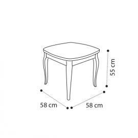 Столик угловой 58x55 Camelgroup Giotto Bianco 161TAV.04BA