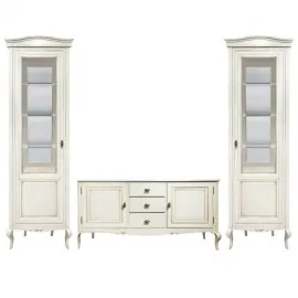 Витрина 1-дверная левая Classico Italiano Портофино молочный Т-501L/L