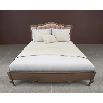 Кровать 180x200 с мягким изголовьем Classico Italiano Портофино серый Т-550