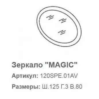 Зеркало Magic коллекции Altea Camelgroup, размеры