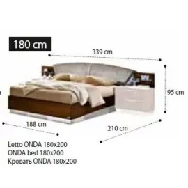 Кровать Onda White Camelgroup 180x200 см