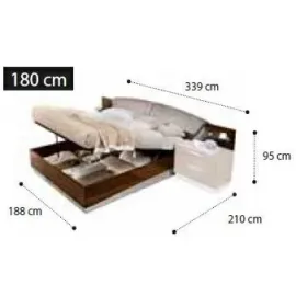 Кровать 180х200 Onda White Camelgroup с контейнером