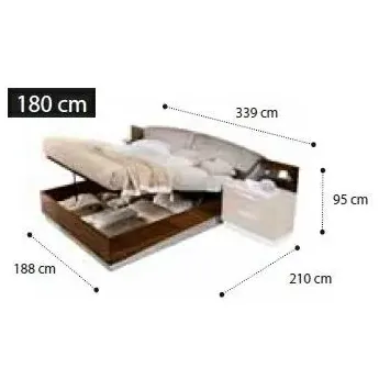 Кровать 180х200 Onda White Camelgroup с контейнером