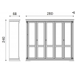 Шкаф 5-ти дверный Palazzo Ducale Laccato Prama 71BO05AR - Фото 2