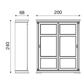 Шкаф-купе mini Palazzo Ducale Laccato Prama 71BO07AR