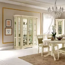 Витрина 4-дверная Palazzo Ducale Laccato Prama задняя стенка зеркало 71BO00