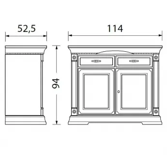 Прилавок 2-дверный Palazzo Ducale Laccato Prama 71BO04