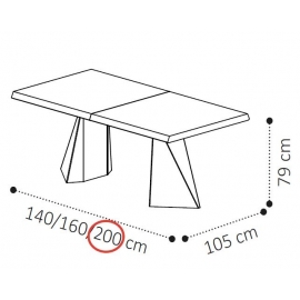 Стол обеденный TENT 200/300х105 Camelgroup Elite Noce Patrizio раскладной