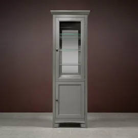 Витрина 1-дверная Classico Italiano Бруклин, Серый 7031R/G, правая