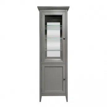 Витрина 1-дверная Classico Italiano Бруклин, Серый 7031L/G, левая