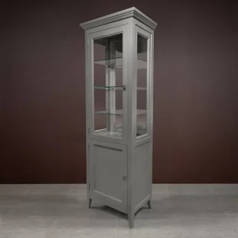 Витрина 1-дверная Classico Italiano Бруклин, Серый 7031L/G, левая