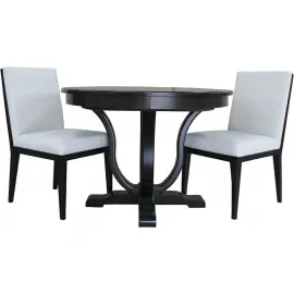Стол круглый раскладной Classico Italiano Бруклин, Черный  LOT110R/BL
