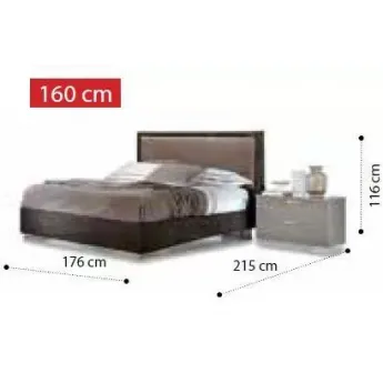 Кровать Rombi Platinum Camelgroup 160x200 см, размеры